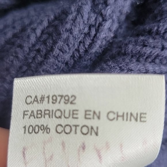 Timberland Heavy Knit Navy Blue Sweater, Size M - Picture 7 of 9